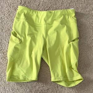 Athleta Bright Yellow Bike Shorts